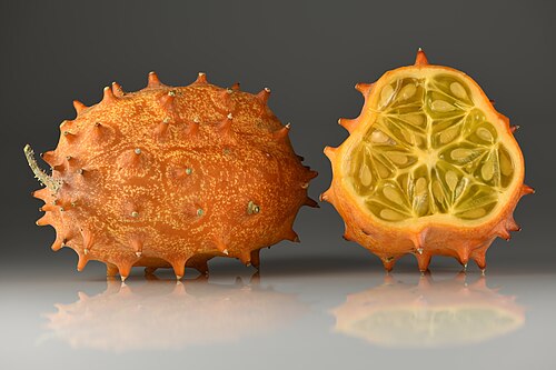 Fresh African horned cucumber (Kiwano)